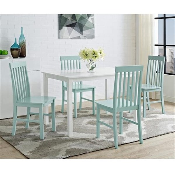 Walker Edison Furniture Walker Edison TW485PCSG 48 x 30 in. Greyson 5 Piece Dining Set - White & Sage Green TW485PCSG - main